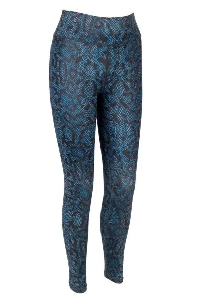 Sssssavasana Blue Snake Print Eco-Friendly Yoga Pants