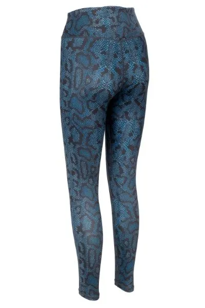 Sssssavasana Blue Snake Print Eco-Friendly Yoga Pants