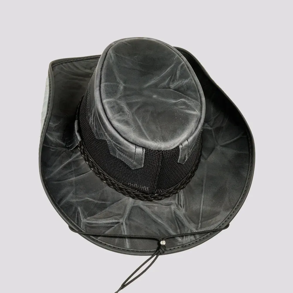 Stampede | Womens Cowhide Leather Cowgirl Hat with Mesh Sides