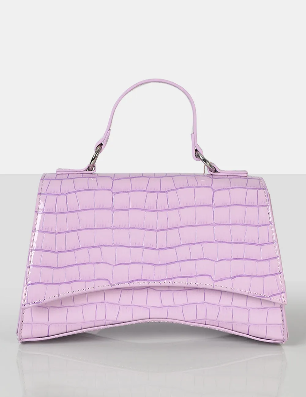 The Remmy Lilac Croc Mini Handbag