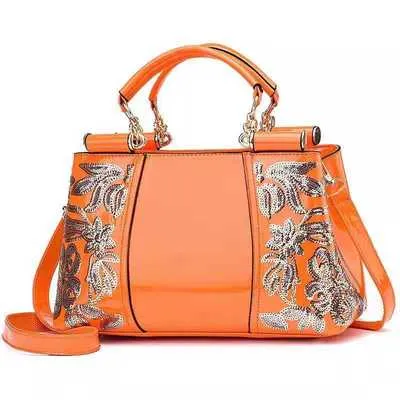 Trendy Embroidery Flower Handbag