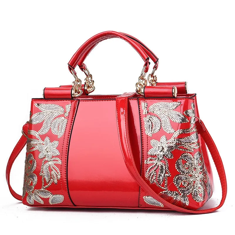 Trendy Embroidery Flower Handbag