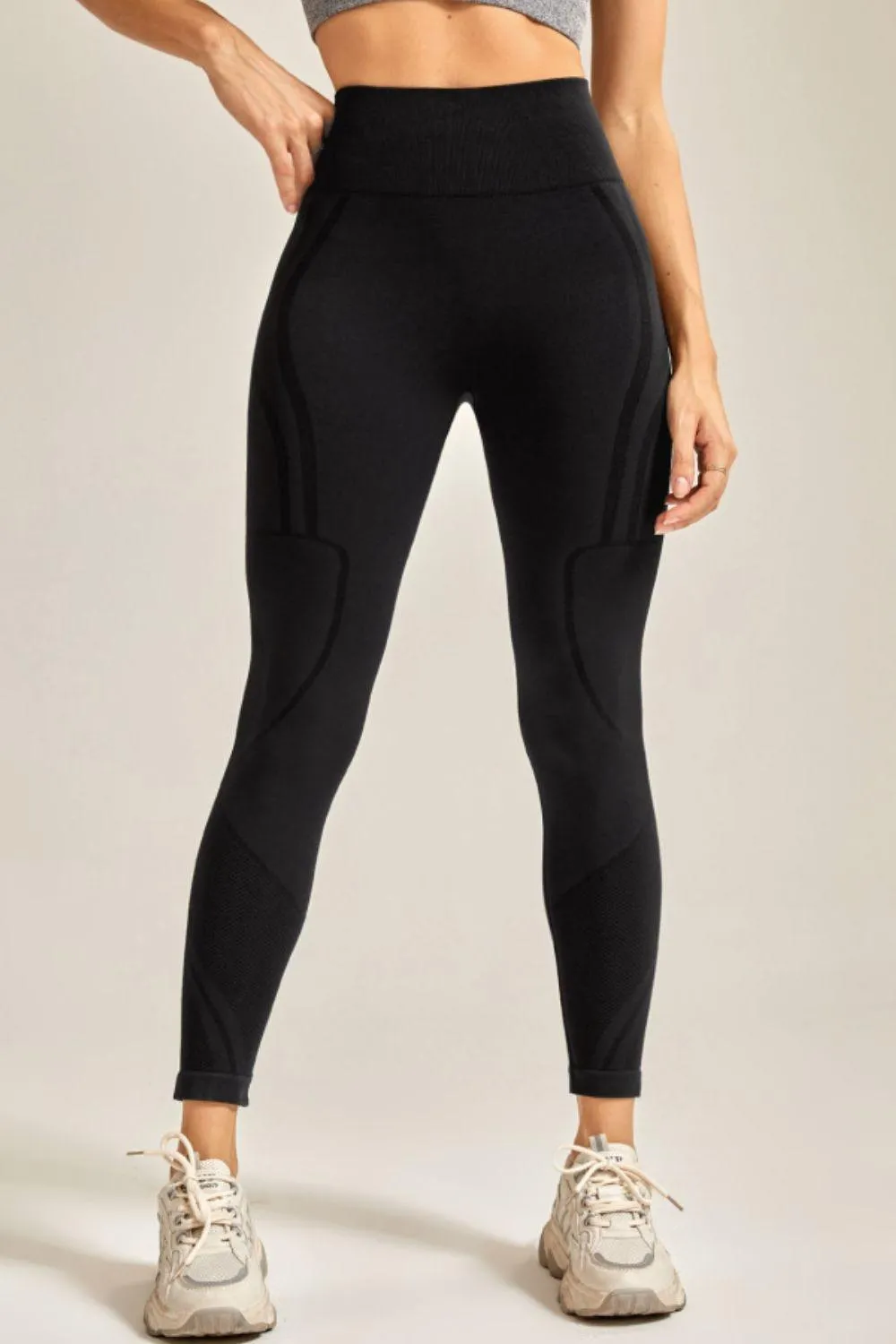 Wide Waistband Long Active Pants